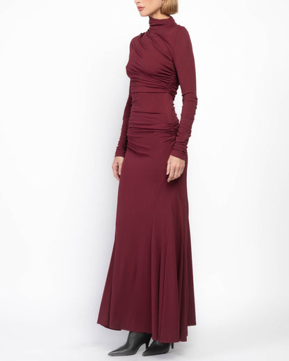 Africa Deep Claret Maxi Dress