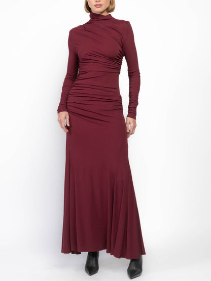 Africa Deep Claret Maxi Dress