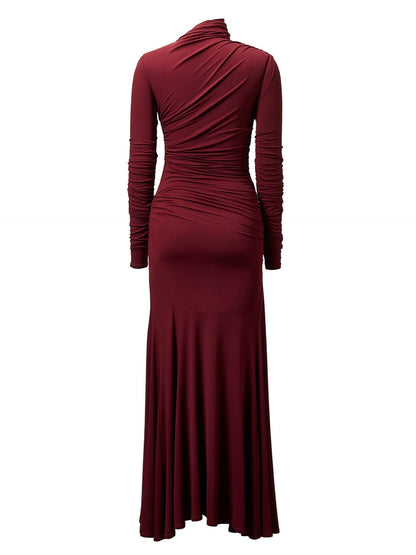 Africa Deep Claret Maxi Dress