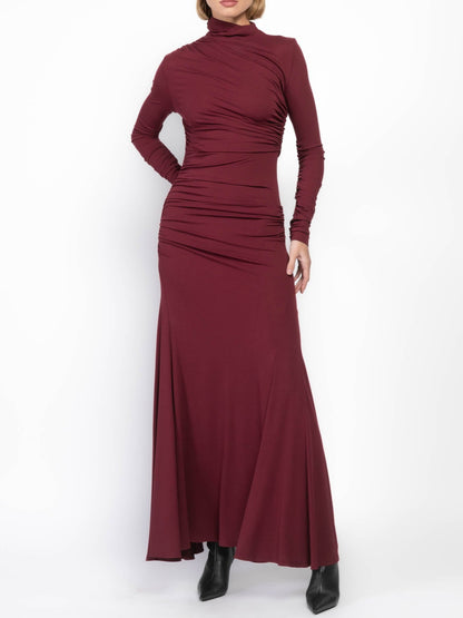 Africa Deep Claret Maxi Dress