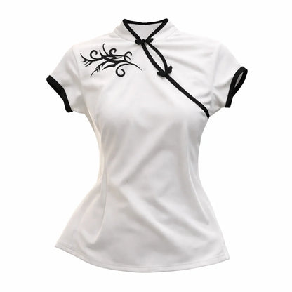 Agate Lotus Cheongsam Blouse