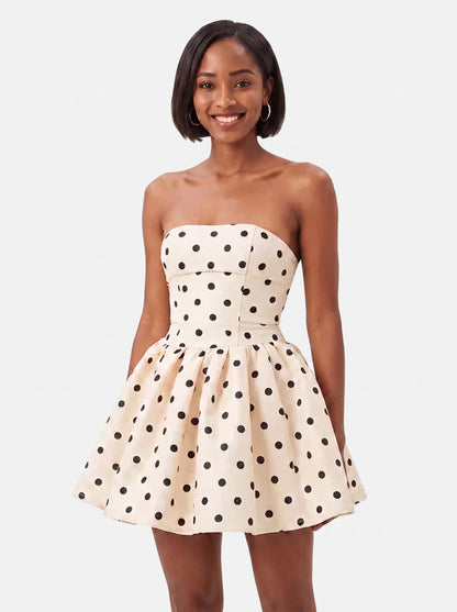 Alice Polka Dot Bow Mini Dress