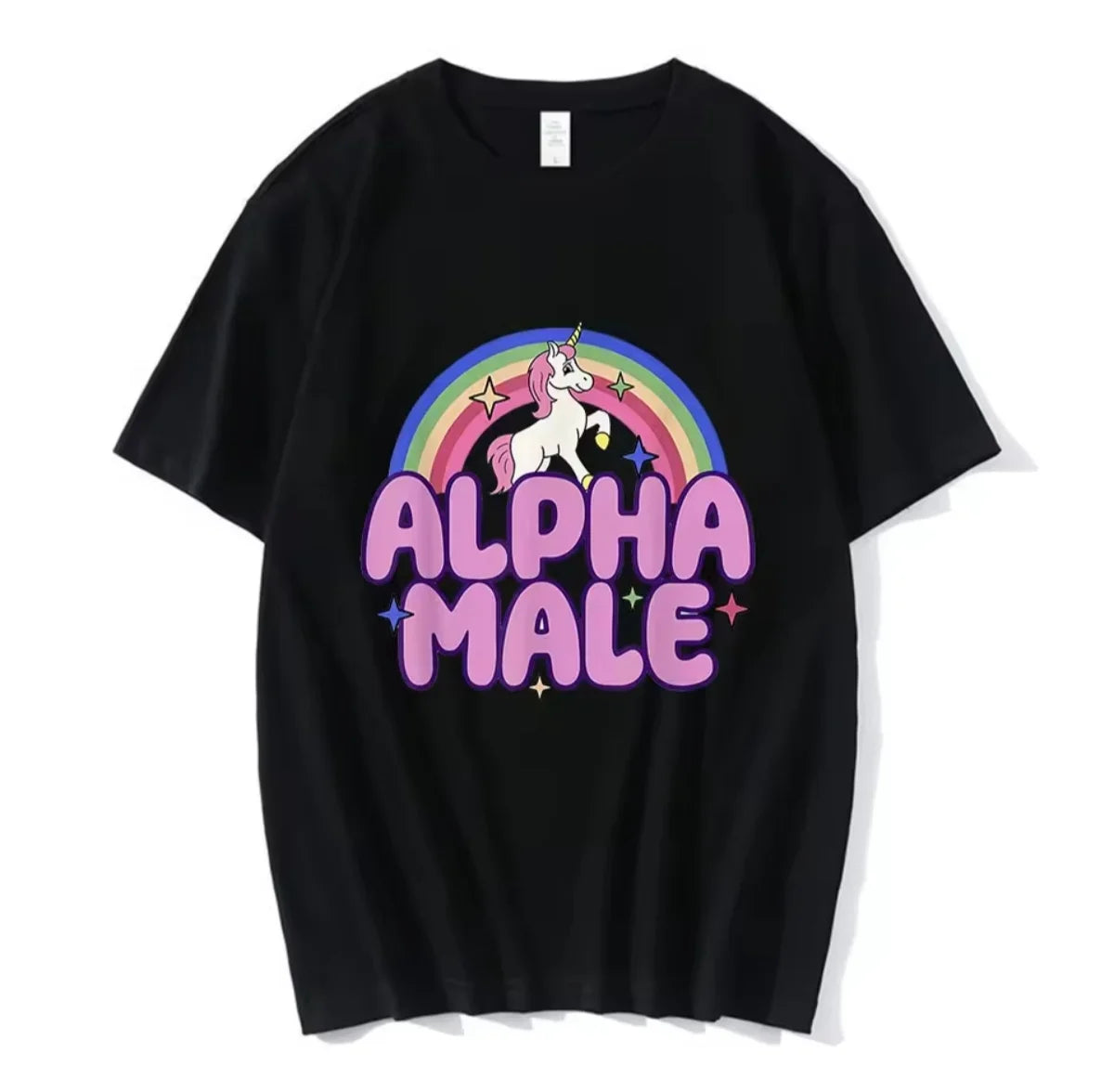 "Alpha Male" Rainbow Unicorn Tee
