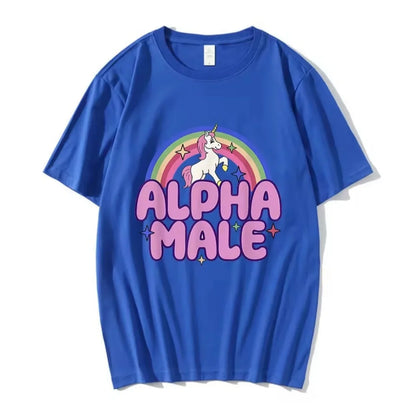 "Alpha Male" Rainbow Unicorn Tee