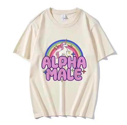 "Alpha Male" Rainbow Unicorn Tee