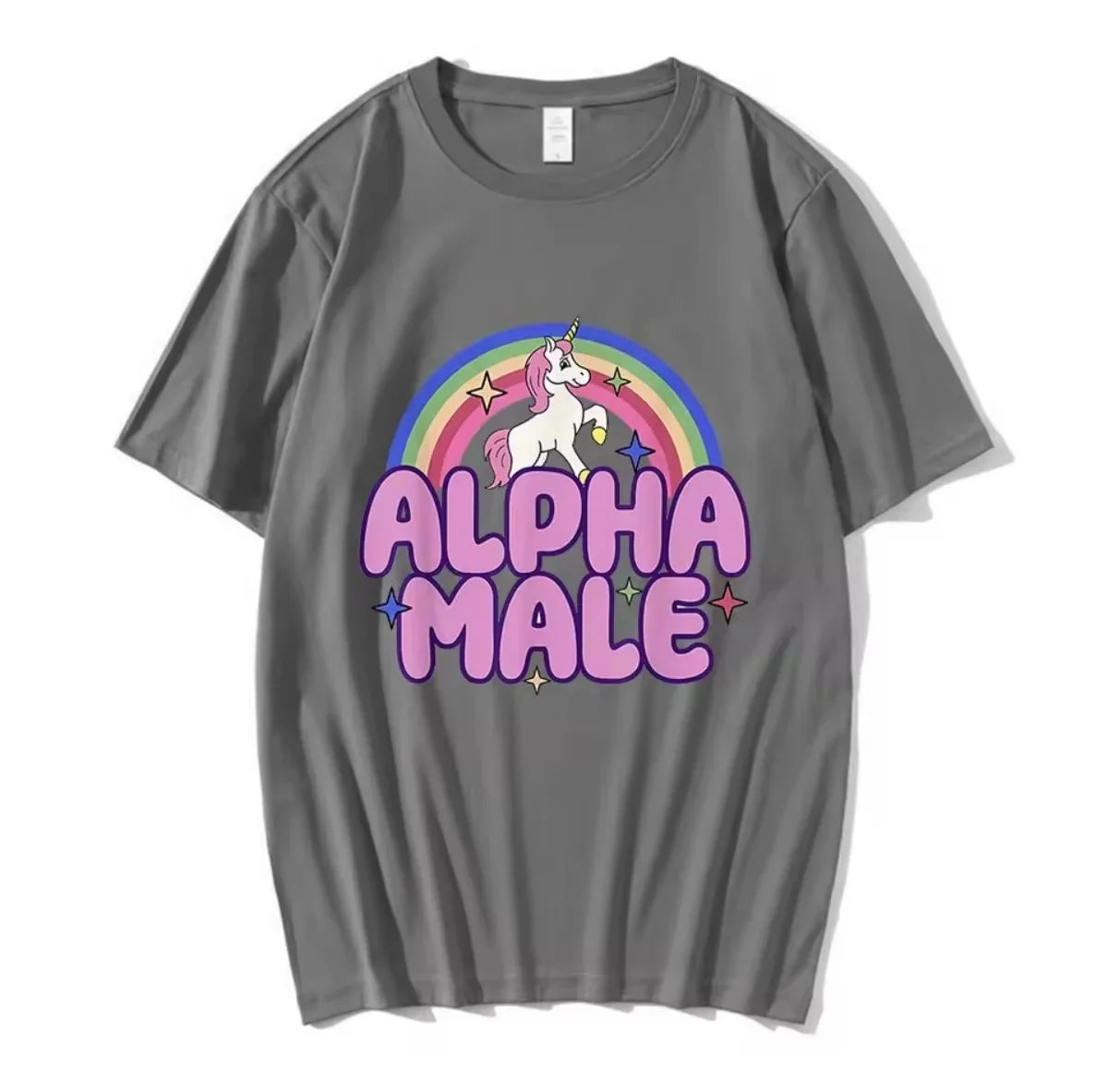 "Alpha Male" Rainbow Unicorn Tee