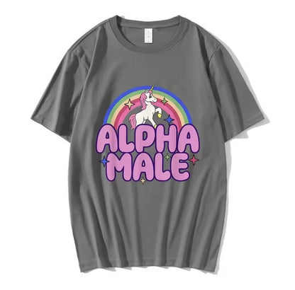 "Alpha Male" Rainbow Unicorn Tee