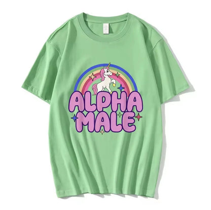 "Alpha Male" Rainbow Unicorn Tee