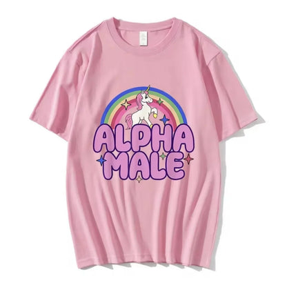 "Alpha Male" Rainbow Unicorn Tee
