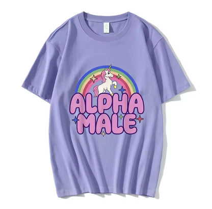 "Alpha Male" Rainbow Unicorn Tee