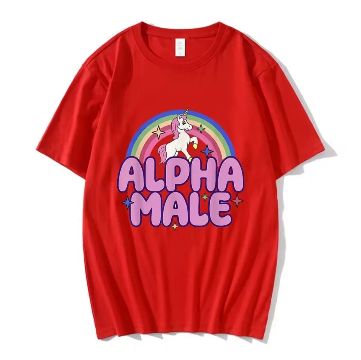 "Alpha Male" Rainbow Unicorn Tee