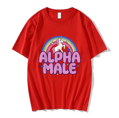 "Alpha Male" Rainbow Unicorn Tee