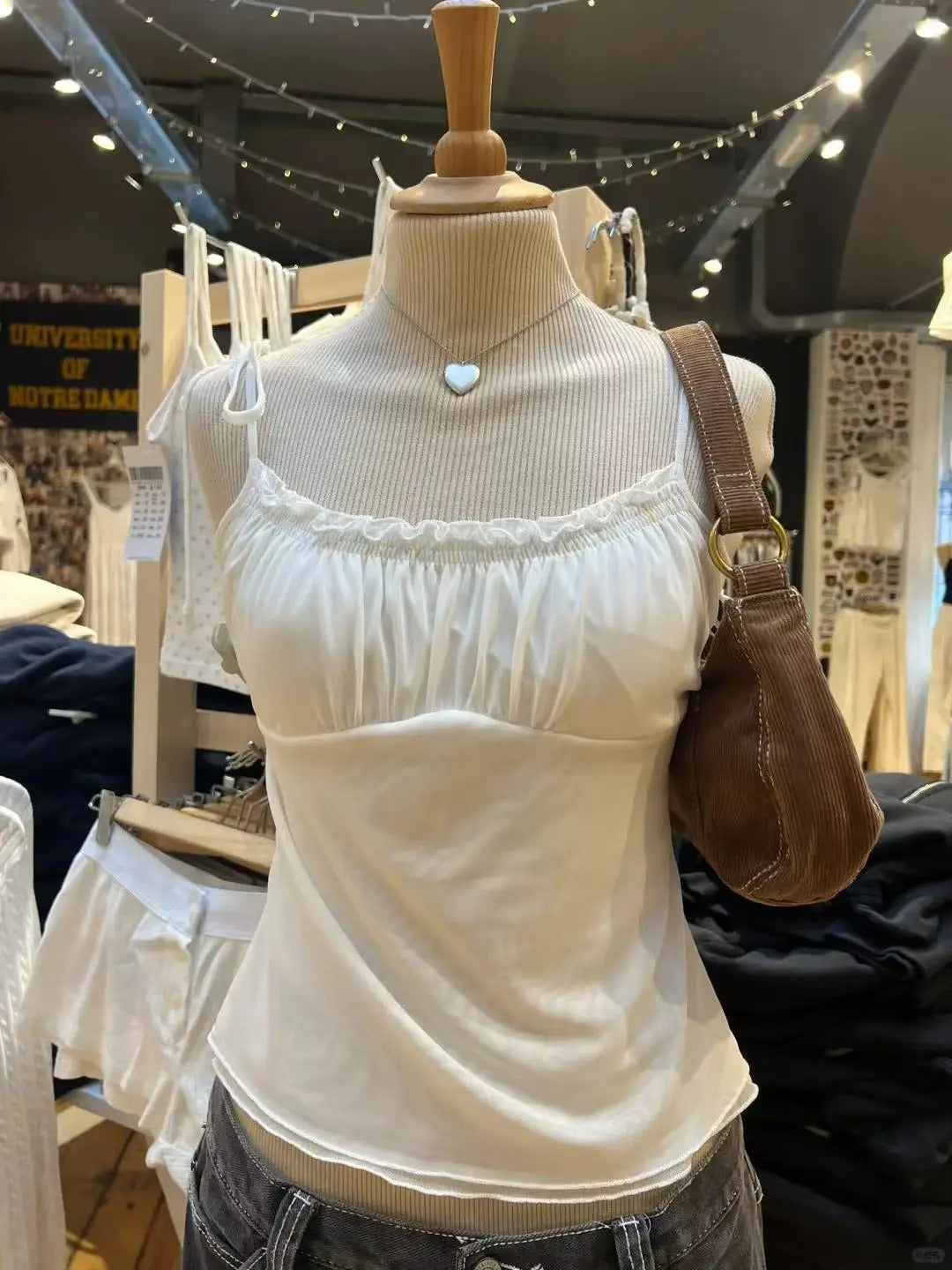 Amani Delicate Shirred Strap Cami