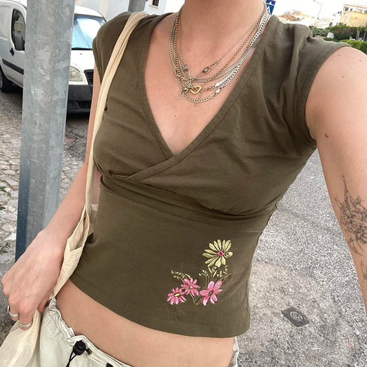 Amy Wildflower Wrap Blouse