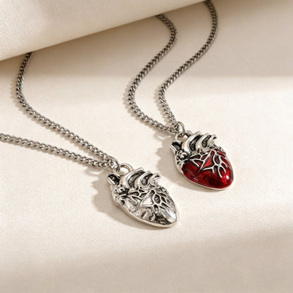 Anatomical Heart Pendant Necklace