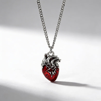 Anatomical Heart Pendant Necklace