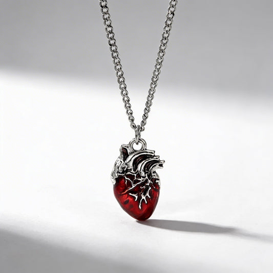 Anatomical Heart Pendant Necklace