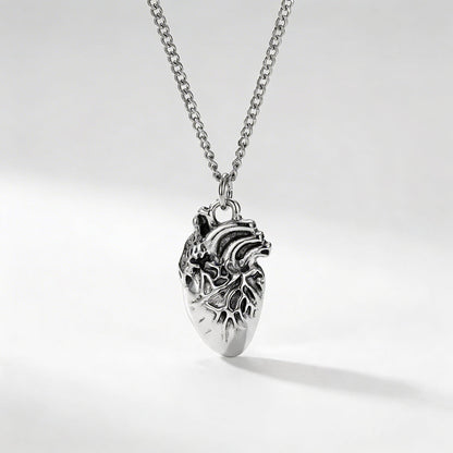 Anatomical Heart Pendant Necklace