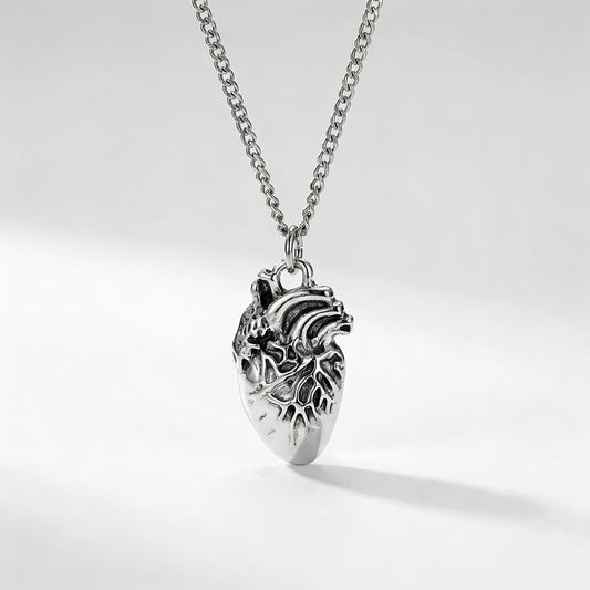 Anatomical Heart Pendant Necklace