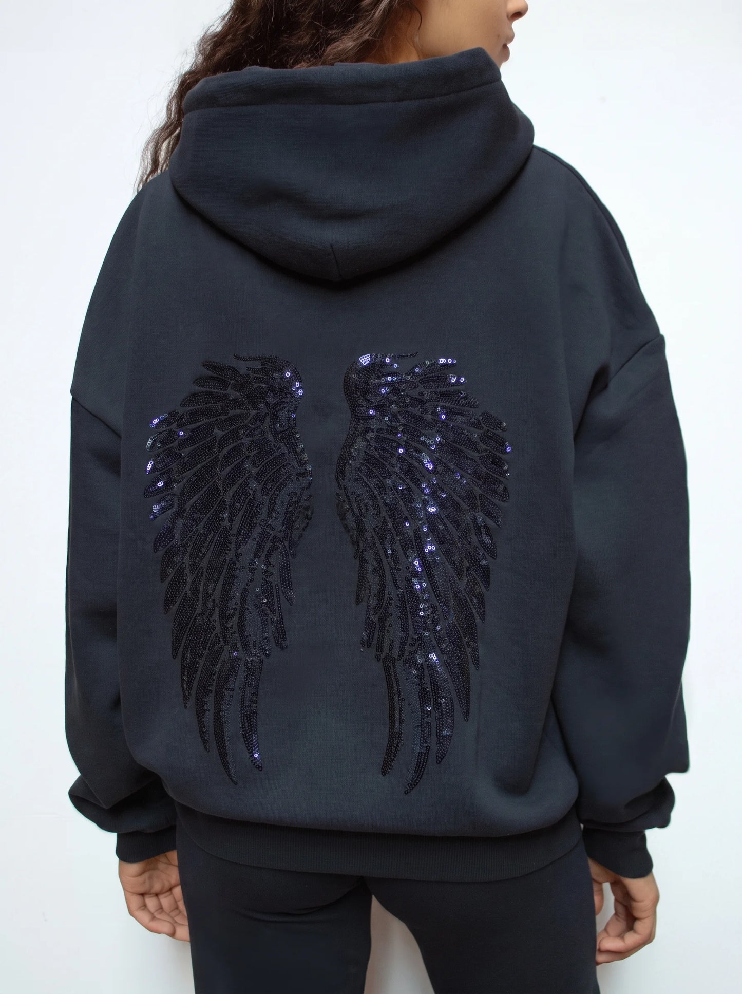 Angel Wings Sequin Hoodie