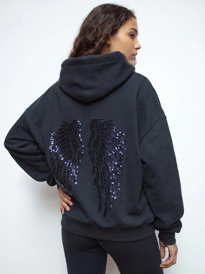 Angel Wings Sequin Hoodie