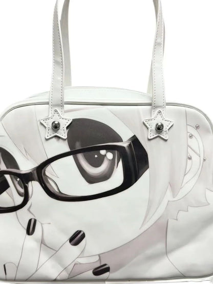 Anime Girl Wearing Glasses Star Charm Bag