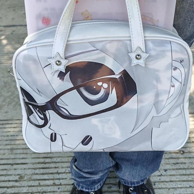 Anime Girl Wearing Glasses Star Charm Bag