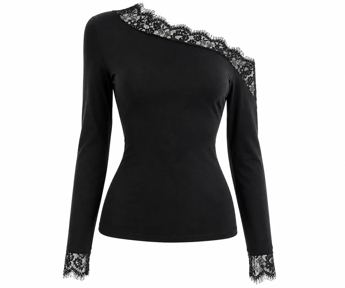 Astrid Lace Asymmetric Blouse