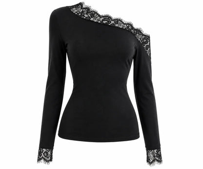 Astrid Lace Asymmetric Blouse