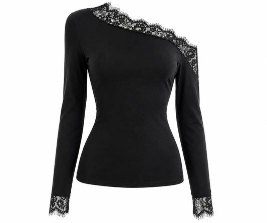 Astrid Lace Asymmetric Blouse
