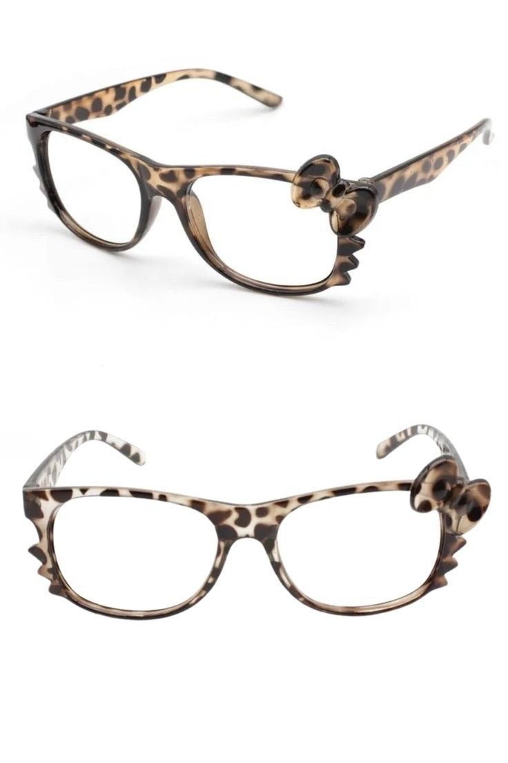 Hello Kitty Leopard Bow Eyeglass