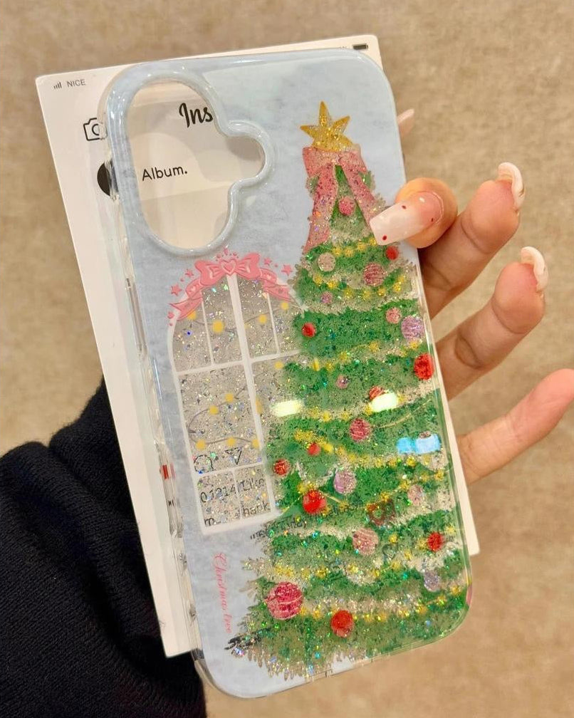 Christmas Tree Windowsill iPhone Case