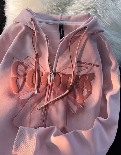 “Corecvry” Bow Oversized Hoodie