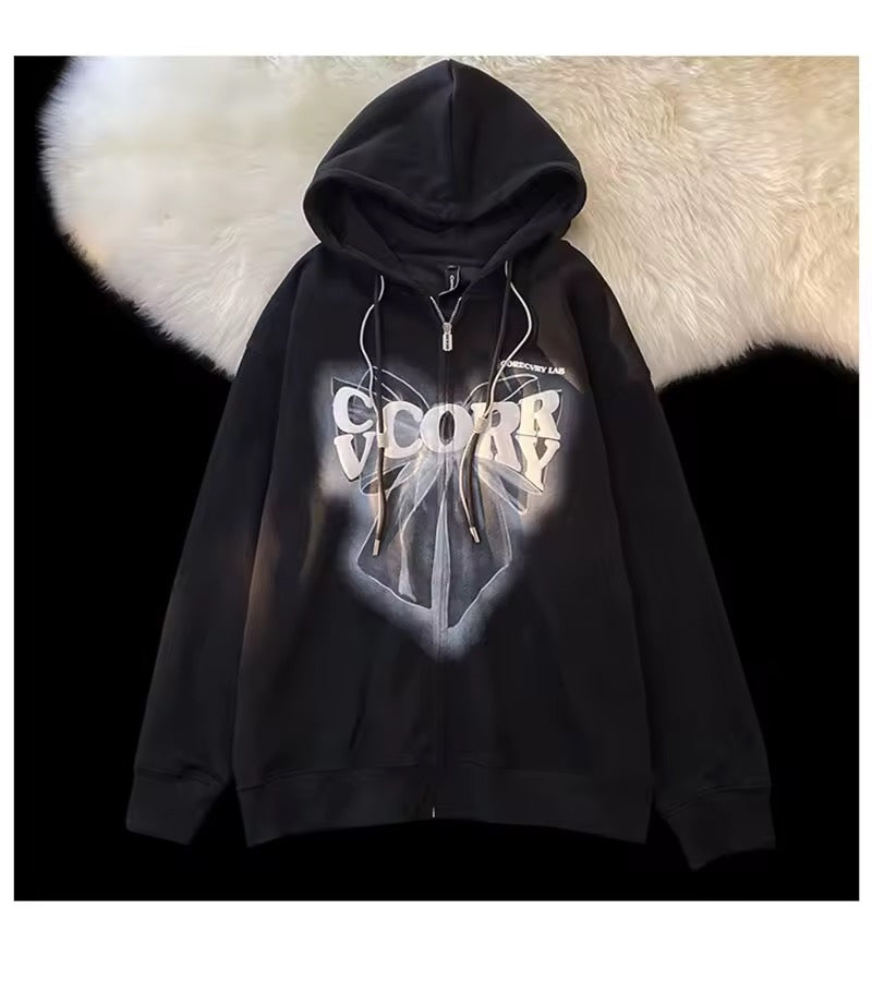 “Corecvry” Bow Oversized Hoodie