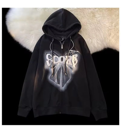 “Corecvry” Bow Oversized Hoodie