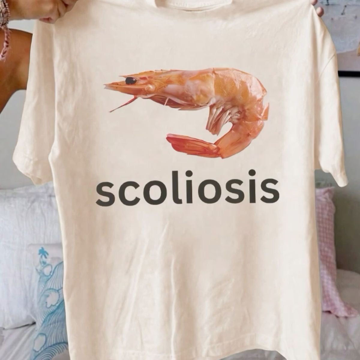 'Scoliosis' Shrimp Tee