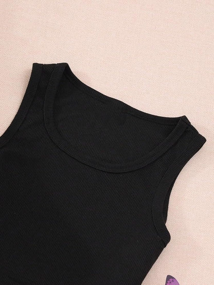 'Baby' Hoodie Tank Top Sweatpants 3pcs Set