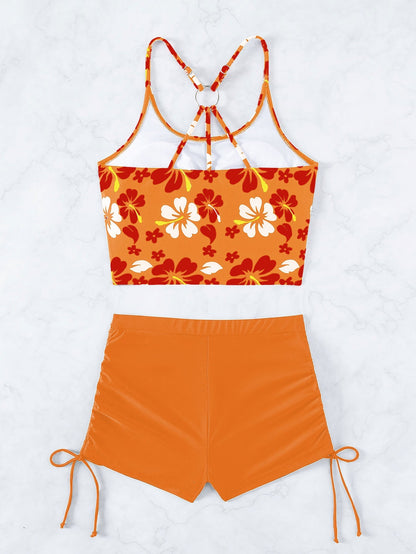 Beach Girl Back Ring Tankini Set