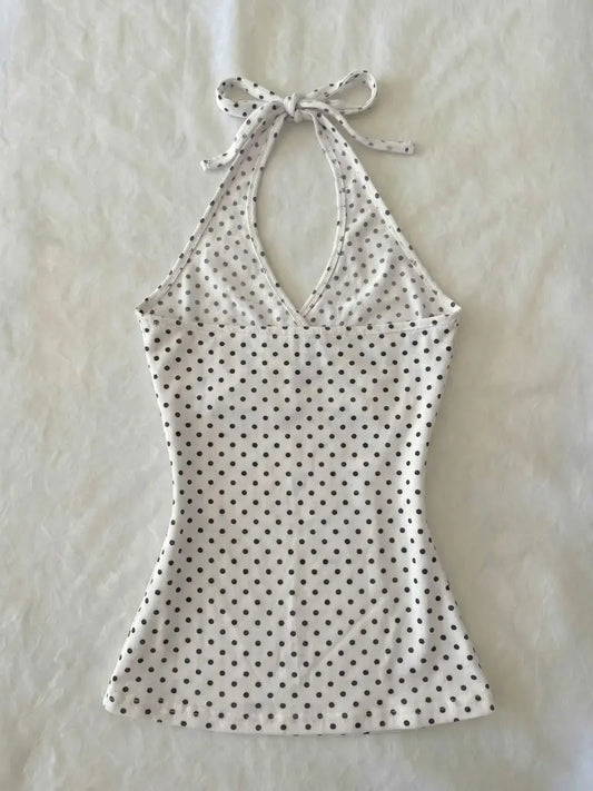 Blaire Polka Dot Halter Top