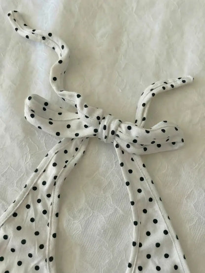 Blaire Polka Dot Halter Top