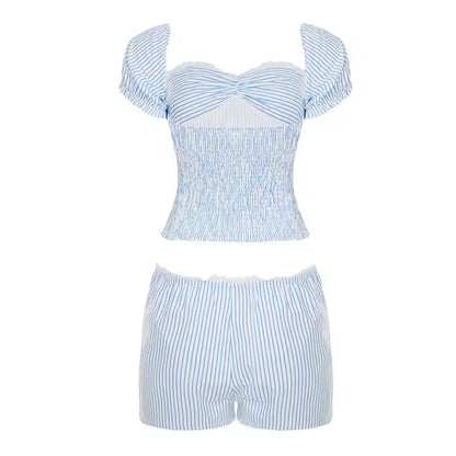 Blue Amalfi Stripe Set