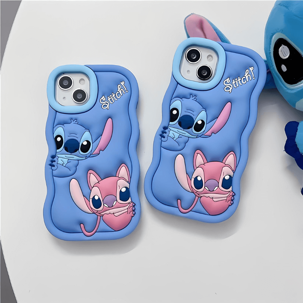 Stitch Angel Wavy iPhone Case