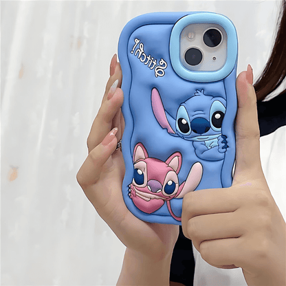 Stitch Angel Wavy iPhone Case