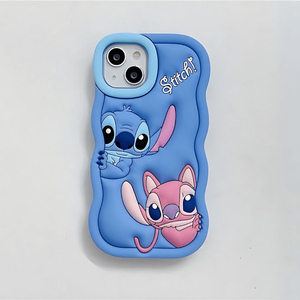 Stitch Angel Wavy iPhone Case