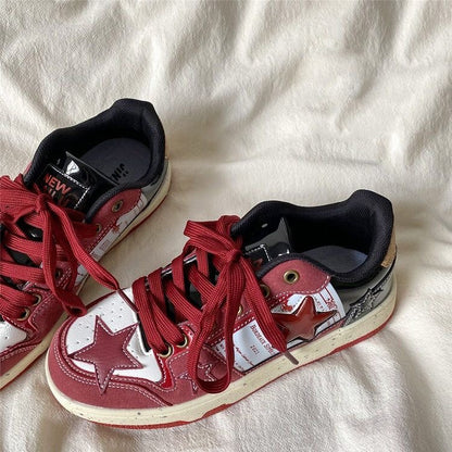 Bordeaux Superie Stars Sneakers