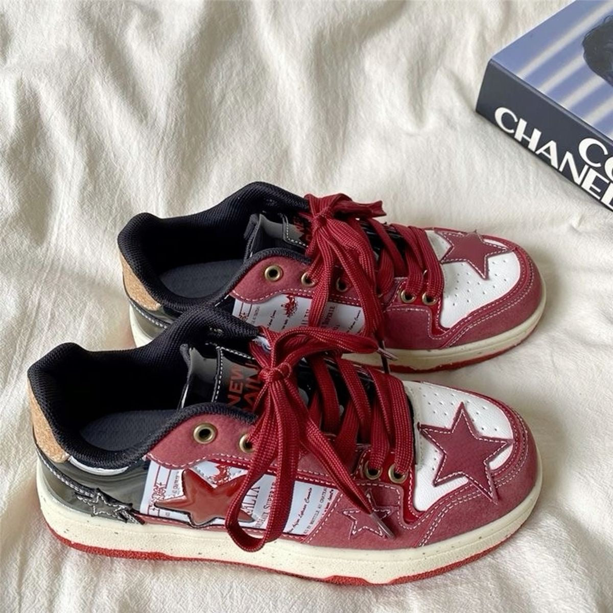 Bordeaux Superie Stars Sneakers