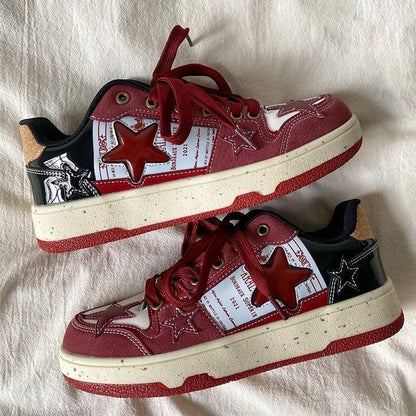 Bordeaux Superie Stars Sneakers