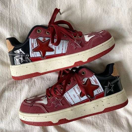 Bordeaux Superie Stars Sneakers