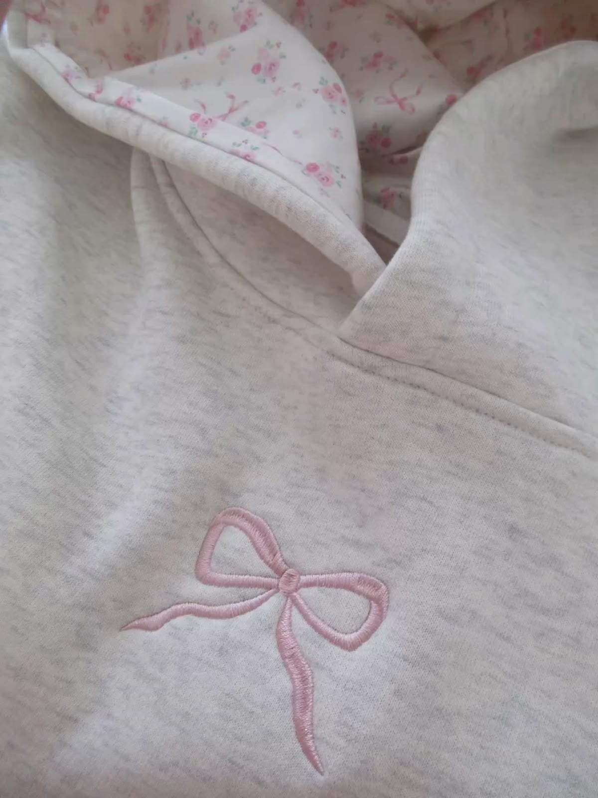 Bow Embroidered Hoodie