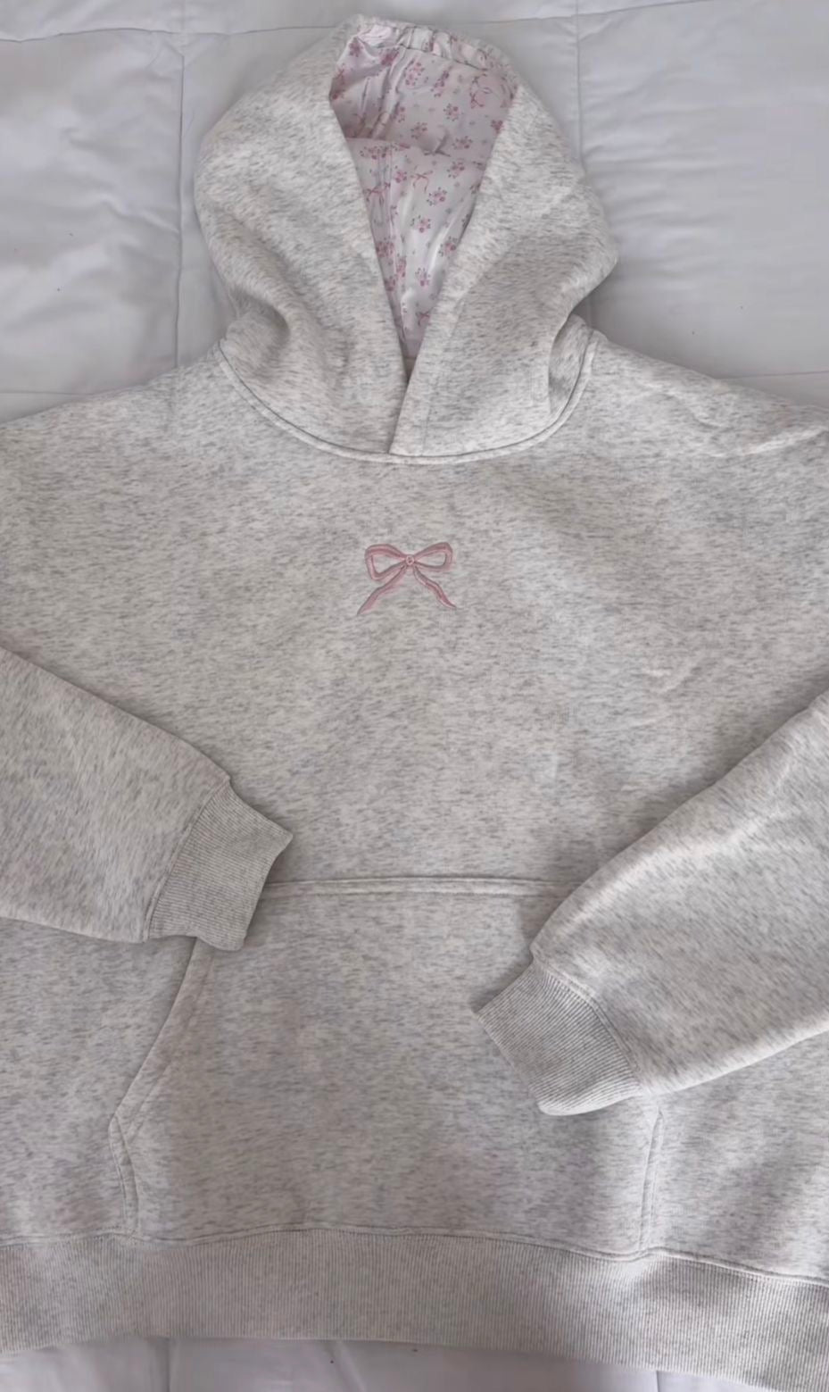 Bow Embroidered Hoodie